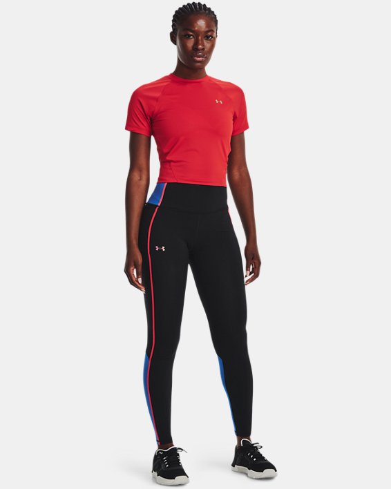Women's UA RUSH™ Perf Top Short Sleeve, Red, pdpMainDesktop image number 2